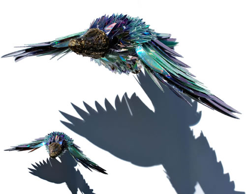 Amazing Animal Sculptures Made From Broken CDS 5