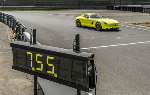 Mercedes SLS AMG EV Is Fastest Electric Car Round Nurburgring