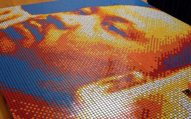 Dr Martin Luther King Jr Artwork Created Using 1000s Of Rubik’s Cubes 2