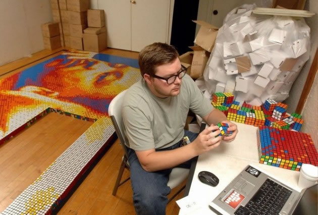 Dr Martin Luther King Jr Artwork Created Using 1000s Of Rubik’s Cubes 3