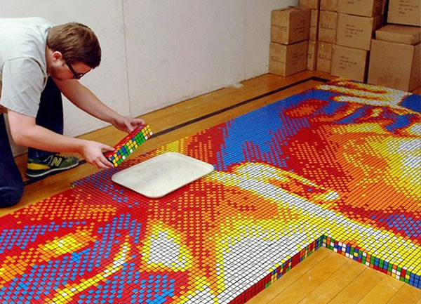Dr Martin Luther King Jr Artwork Created Using 1000s Of Rubik’s Cubes