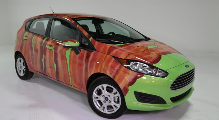Ford Offering Bacon Vinyl Wrap For Fiesta Owners