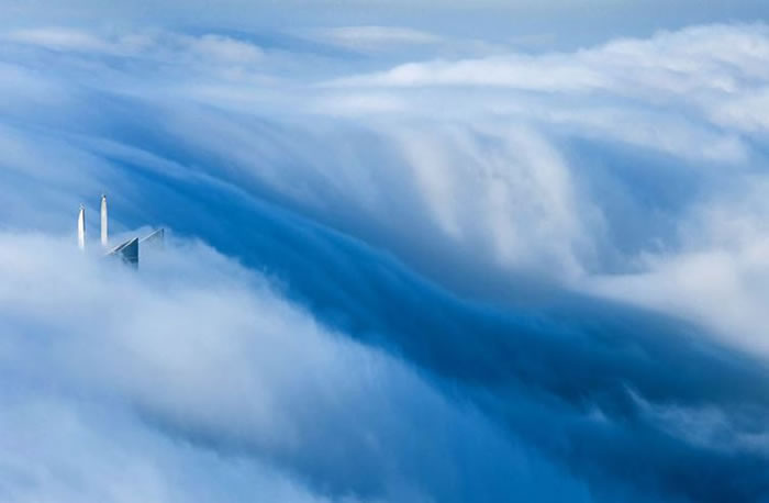 Dubai Hotels From Elevated City In The Clouds View (9)