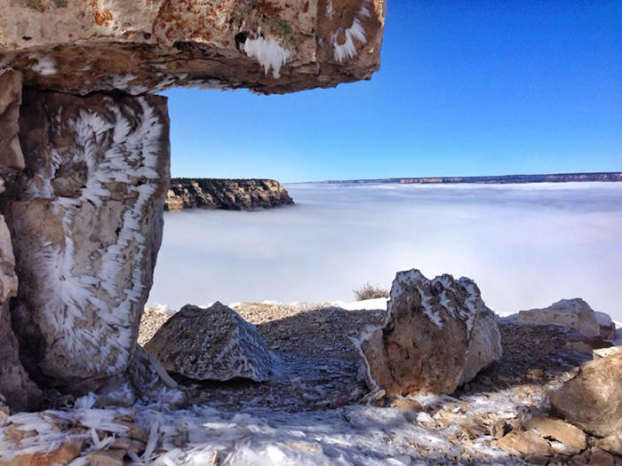 Professional Photographs Of Grand Canyon Rare 10 Year Fog Event (4)
