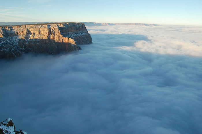 Professional Photographs Of Grand Canyon Rare 10 Year Fog Event (7)