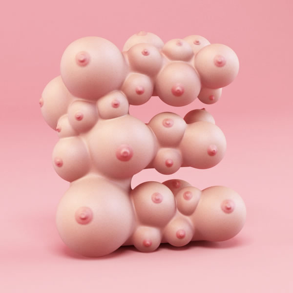 e - Amazing 3D Alphabet Art Sculptures By FOREAL