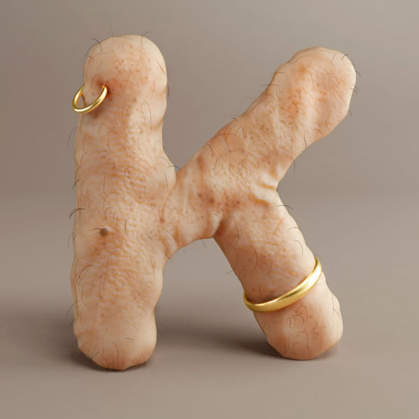 k - Amazing 3D Alphabet Art Sculptures By FOREAL